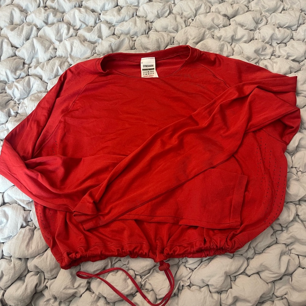 Gymshark red crop top- size large.